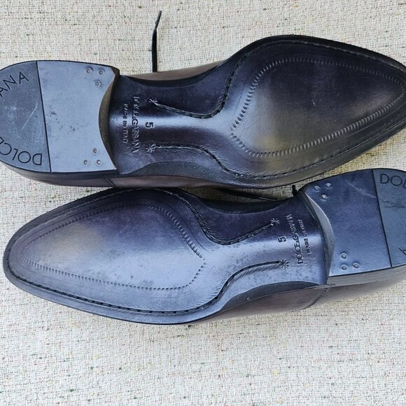 Dolce & Gabbana Men Shoes Oxford Lace Up Brown (Grayish) Size 5 Made in Italy main image 7